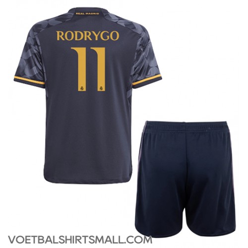 Real Madrid Rodrygo Goes #11 Babykleding Uitshirt Kinderen 2023-24 Korte Mouwen (+ korte broeken)